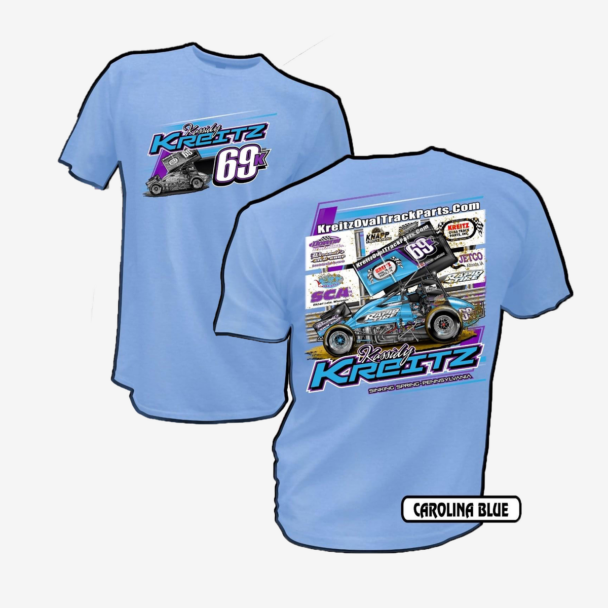 Billboard Graphic Tee - Carolina Blue